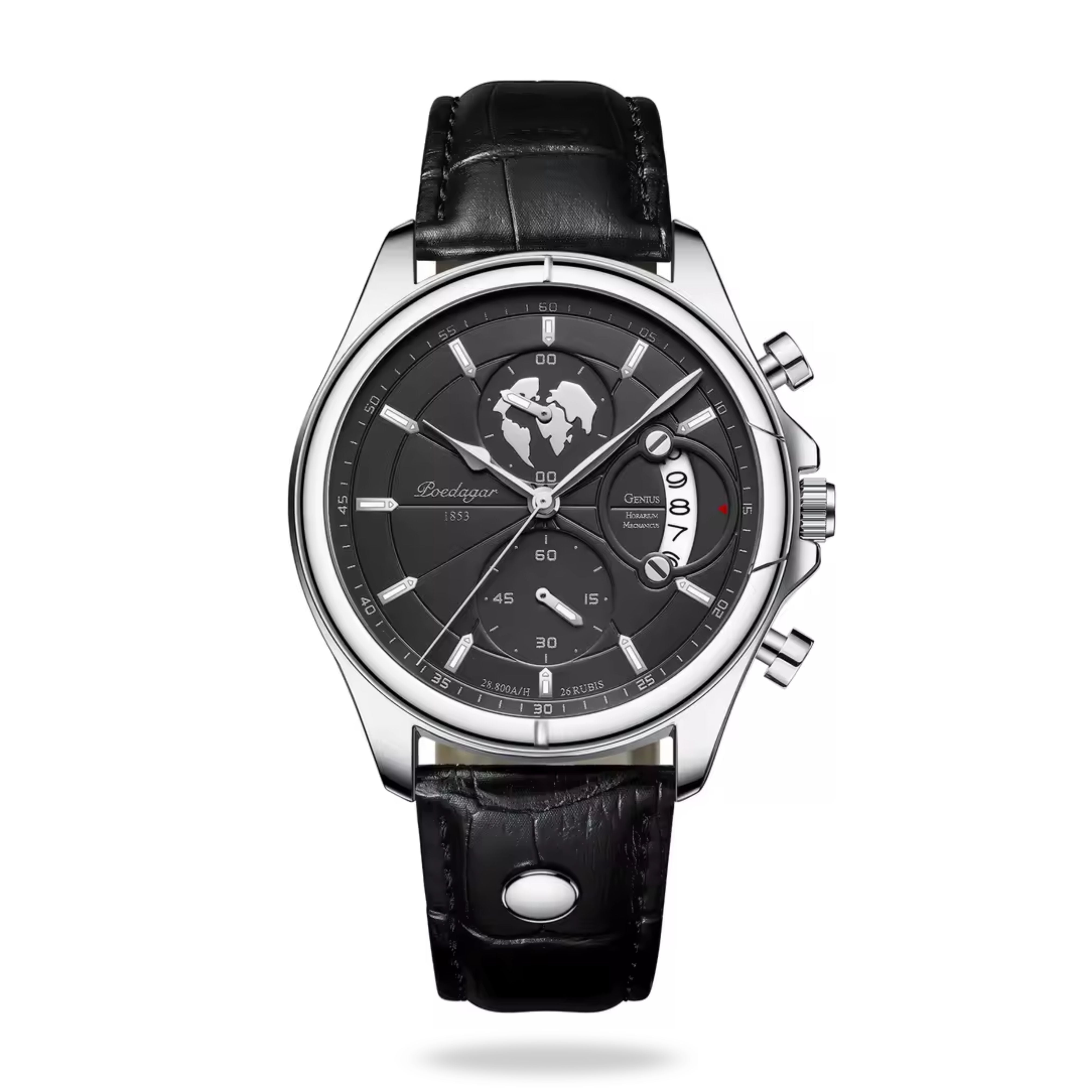 Atlas 42mm Stainless Steel Quartz Watch - Premium Design