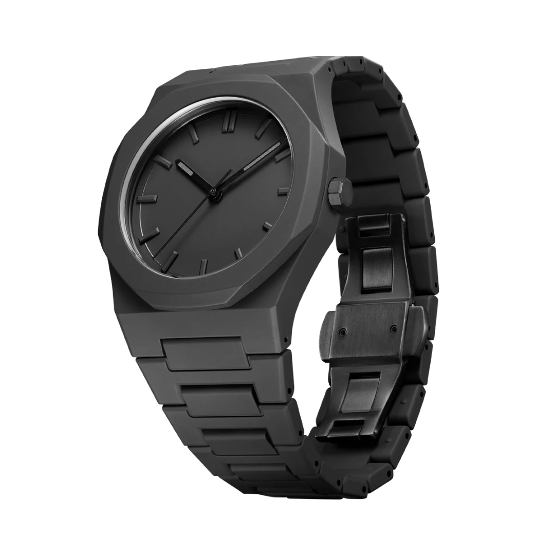 Phantom Black 41mm Stainless Steel Quartz Watch - Premium Design