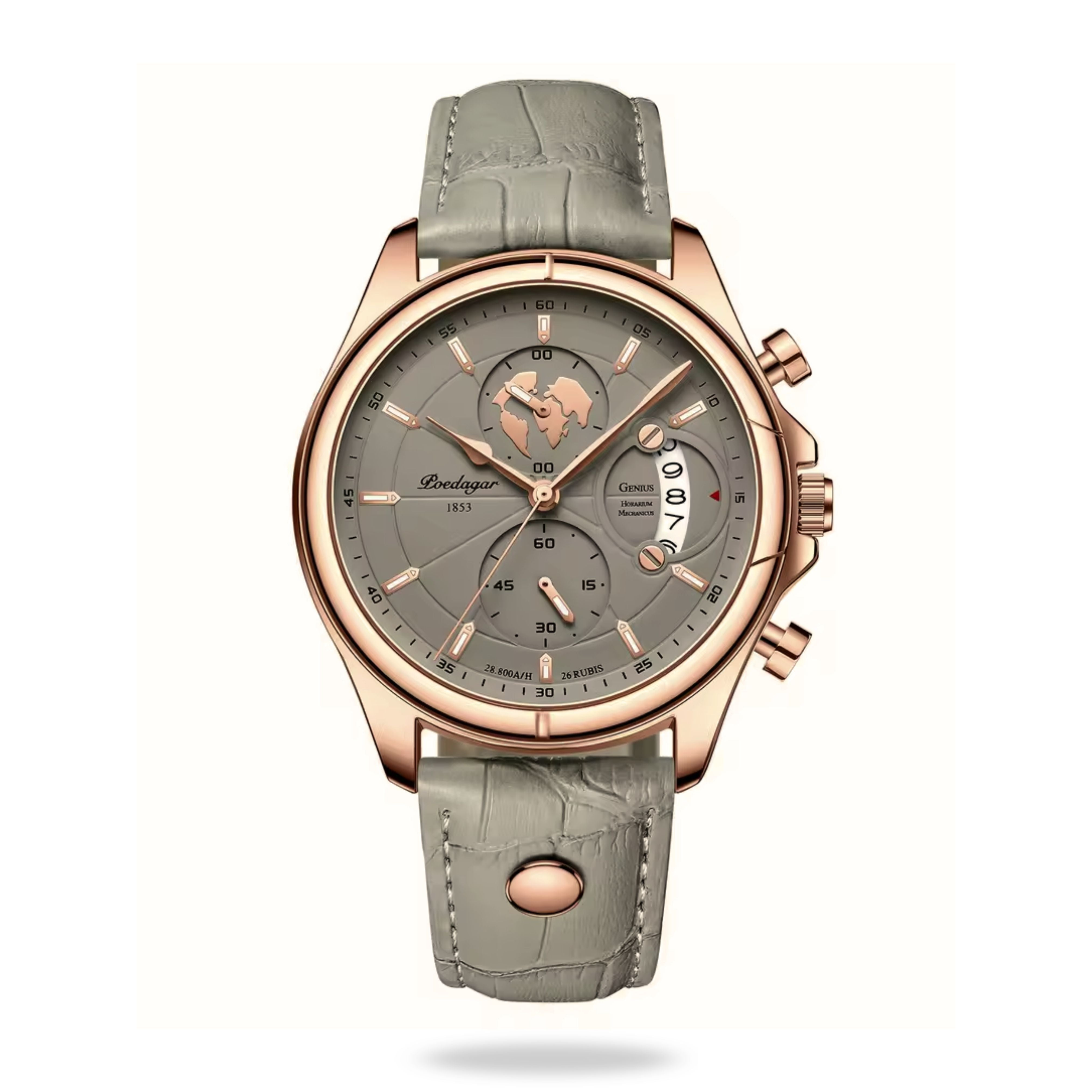 Atlas 42mm Stainless Steel Quartz Watch - Premium Design