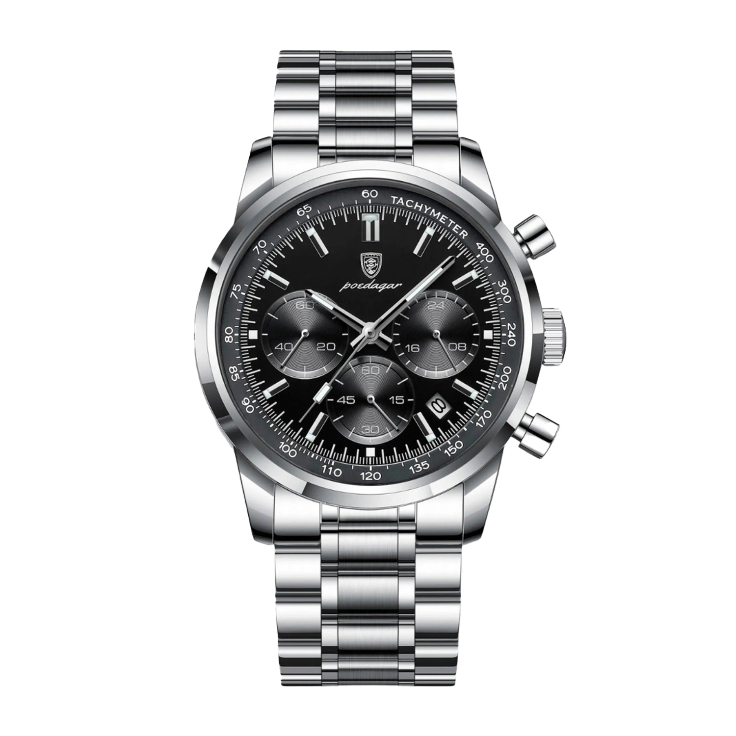 Apex 40mm Stainless Steel Quartz Watch - Coated Glass
