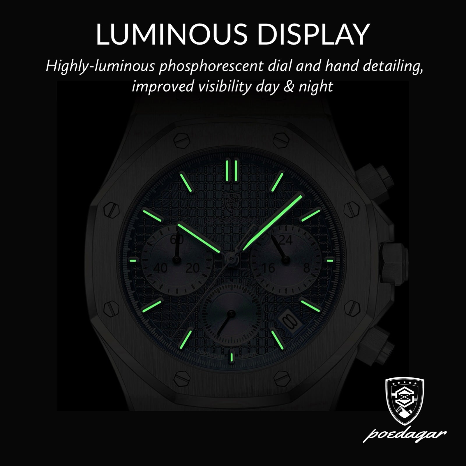 Serenade 42mm Chronograph Watch - Premium Stainless Steel