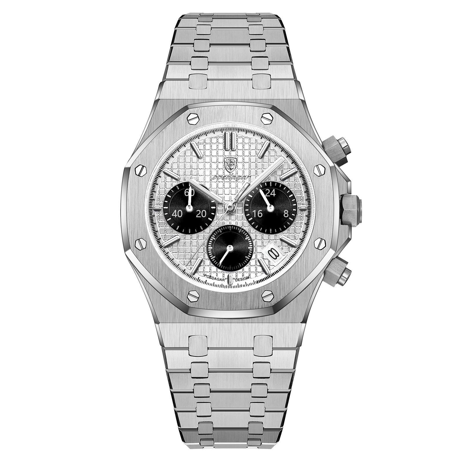 Serenade 42mm Chronograph Watch - Premium Stainless Steel