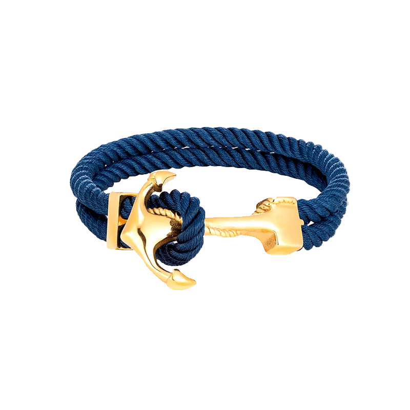 Anchor Rope Bracelet Stainless Steel Nautical Style