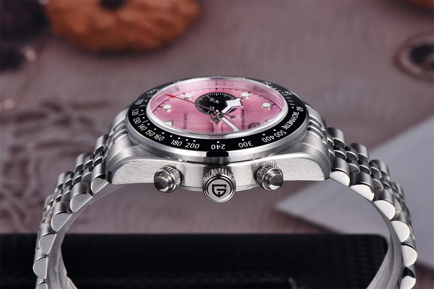 PD-1701 BB Flamingo Chronograph - Sapphire Crystal & 100M Water Resistant