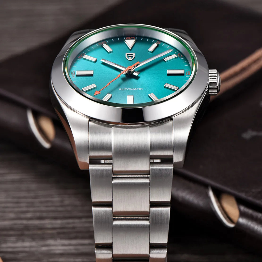 Pagani Design PD-1733 - 40mm Green Glass Automatic Watch Miyota 8215 Sapphire 100m