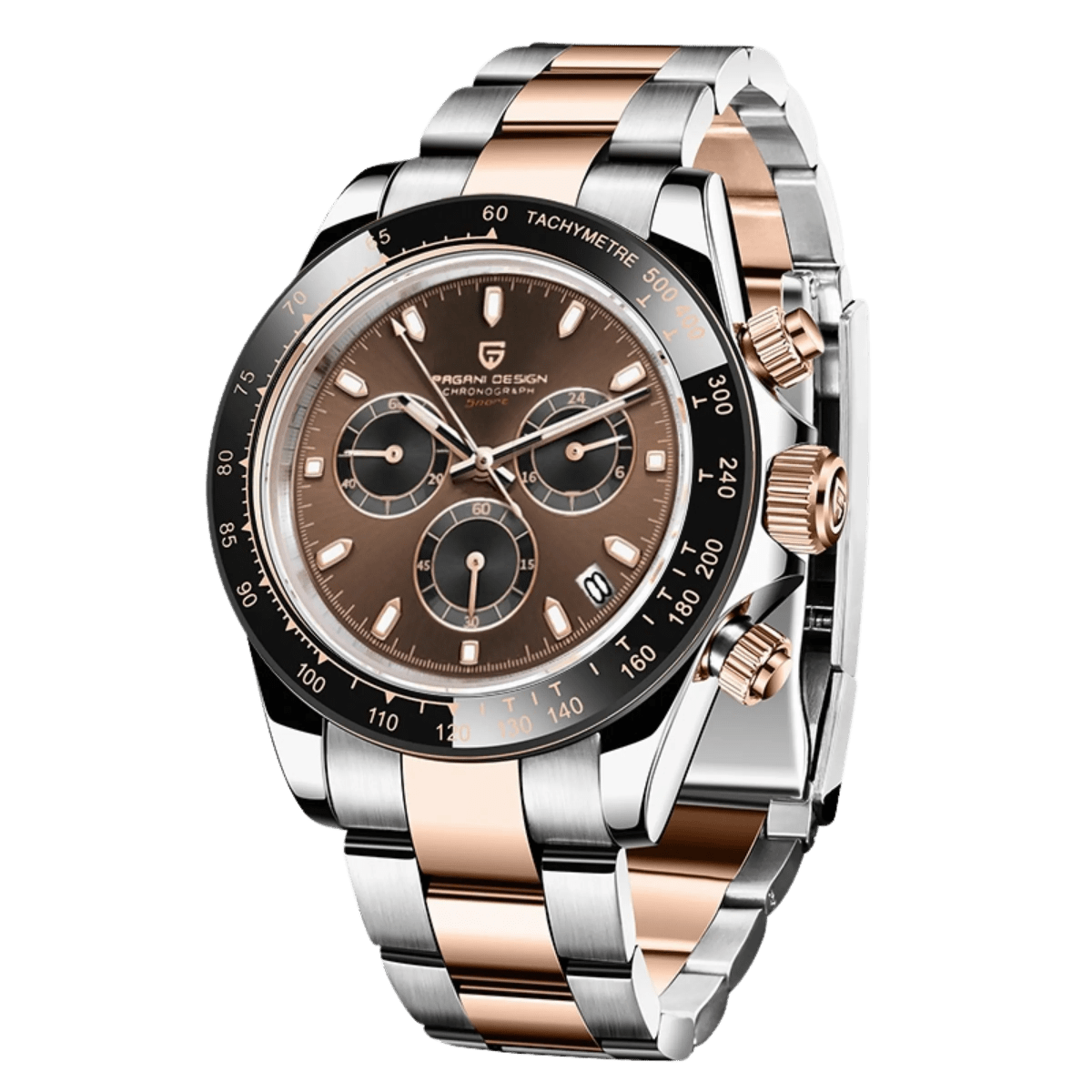 PD-1644 Gold Daytona 40mm Chronograph Watch - Sapphire Crystal & 10 ATM