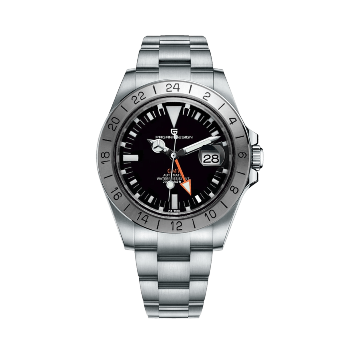 PD-1693 GMT 42mm Automatic Watch - Sapphire Crystal & 20 BAR