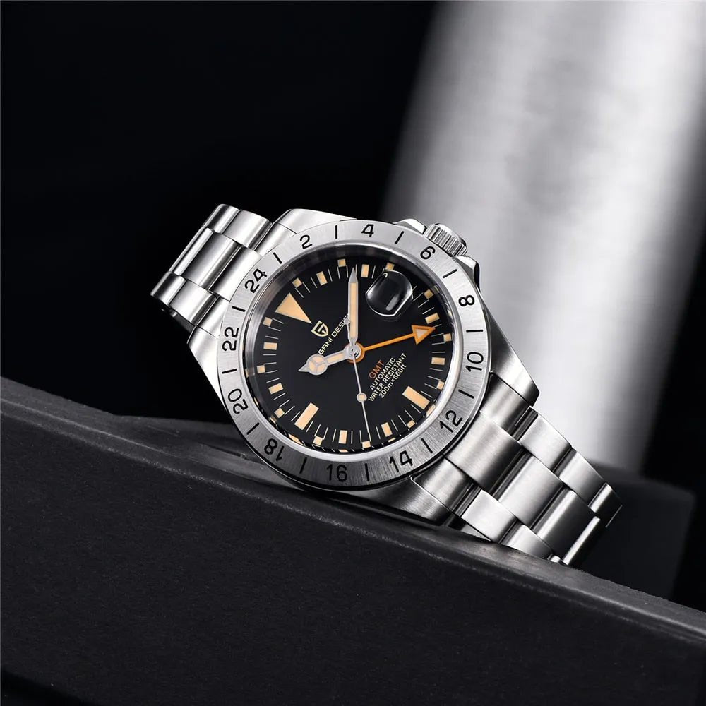 PD-1693 GMT 42mm Automatic Watch - Sapphire Crystal & 20 BAR