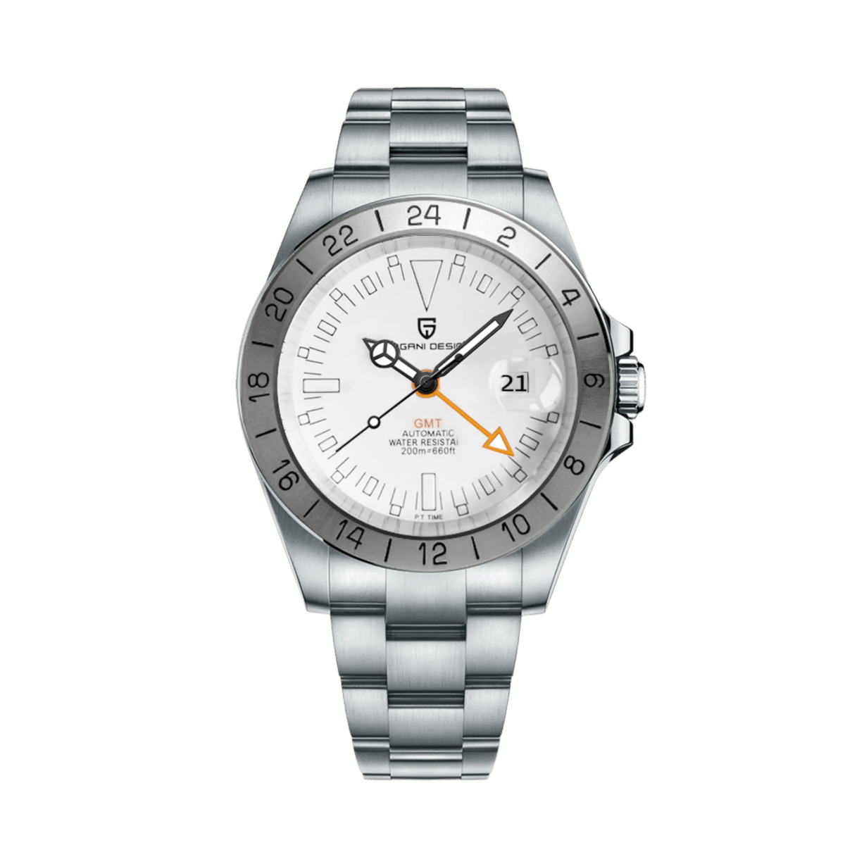 PD-1693 GMT 42mm Automatic Watch - Sapphire Crystal & 20 BAR