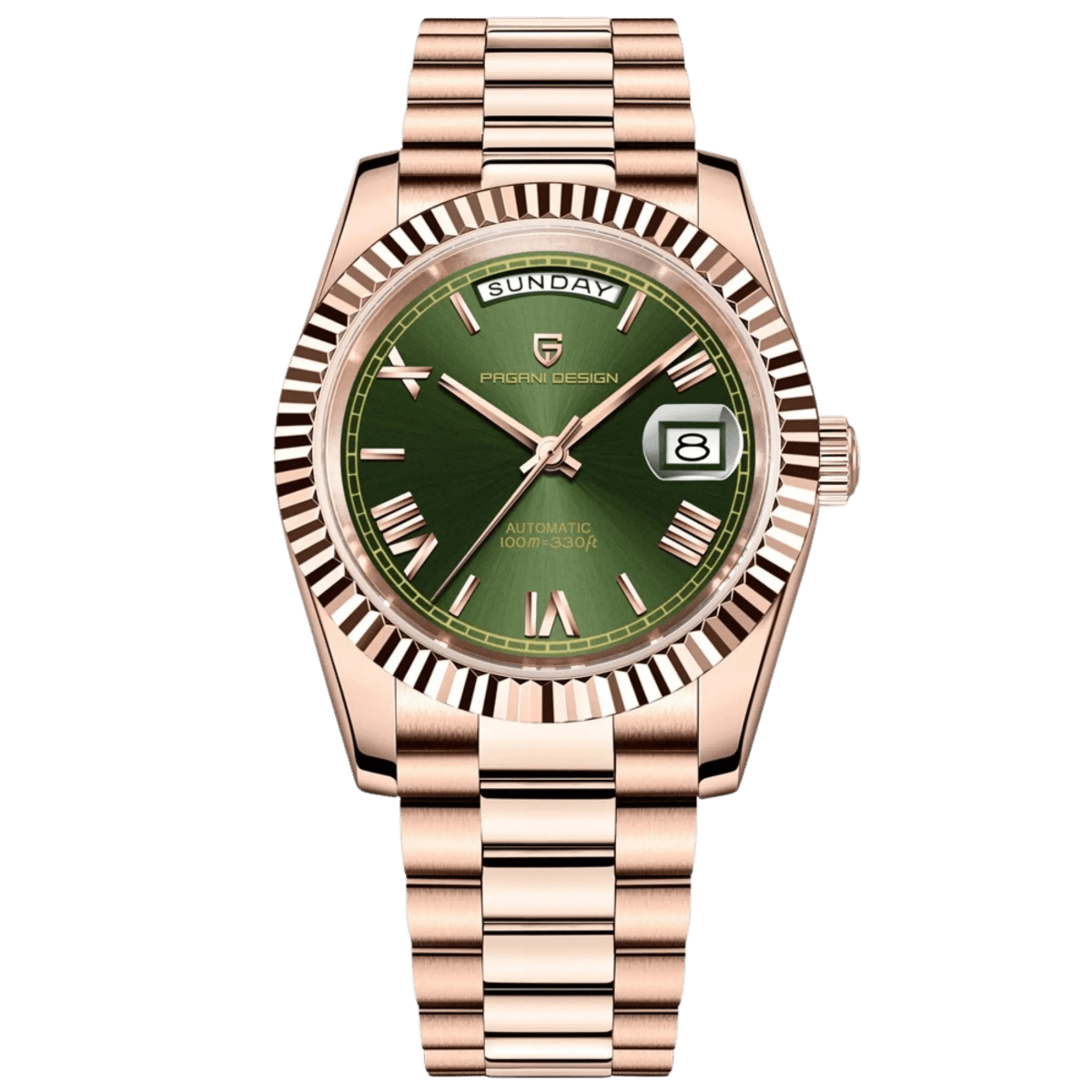 PD-1752 Day-Date 36mm Automatic Watch - Sapphire Crystal & 10 ATM