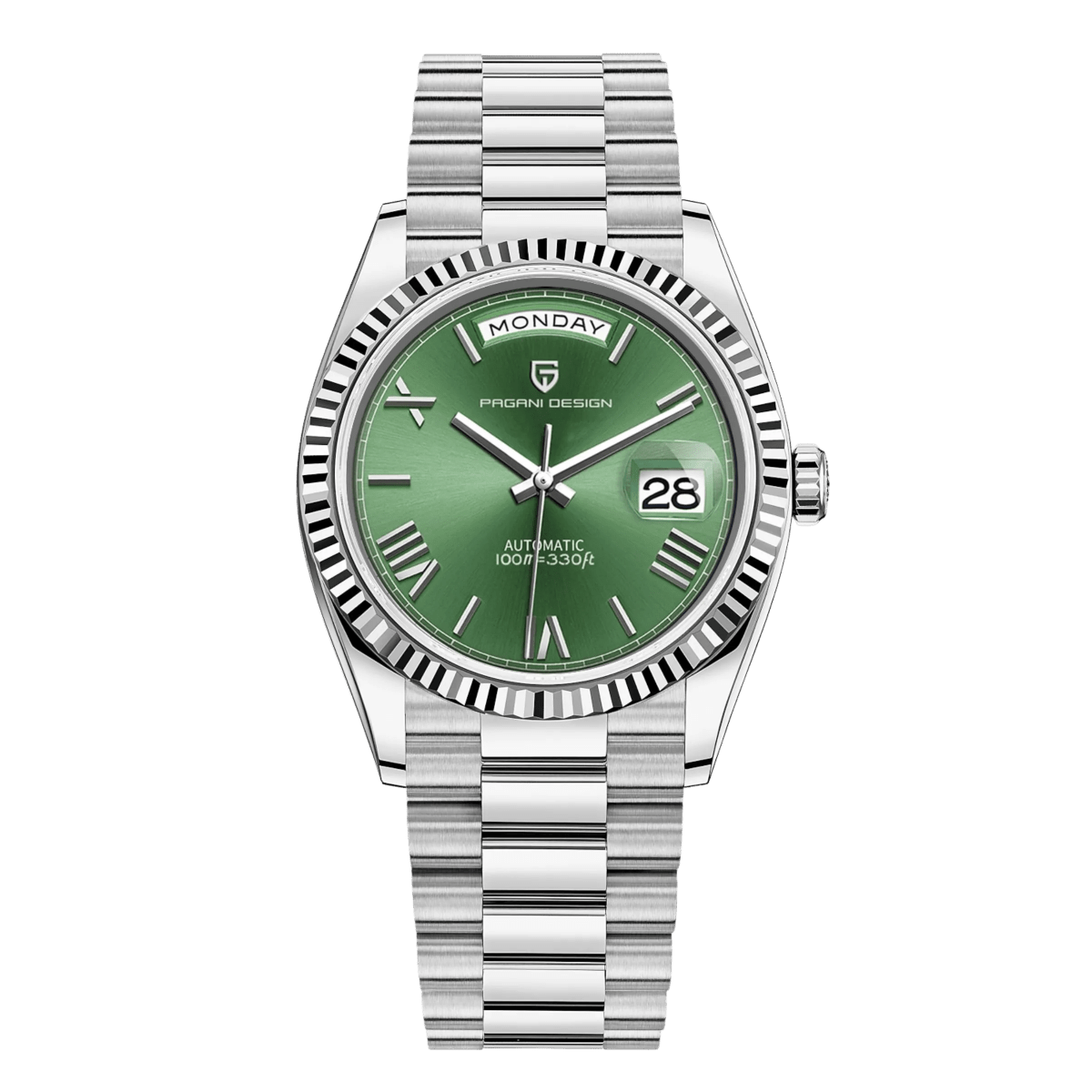 PD-1752 Day-Date 36mm Automatic Watch - Sapphire Crystal & 10 ATM