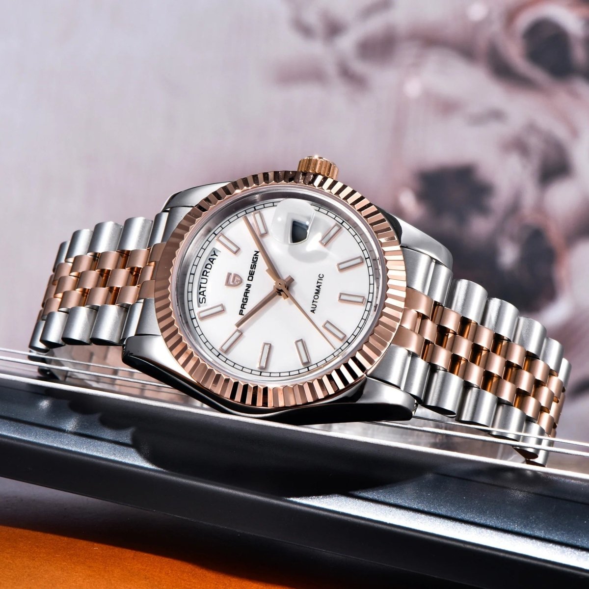 PD-1752 Day-Date 36mm Automatic Watch - Sapphire Crystal & 10 ATM