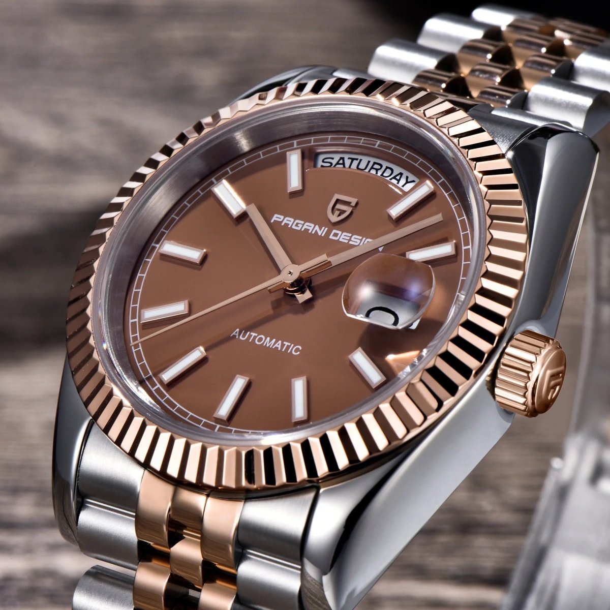 PD-1752 Day-Date 36mm Automatic Watch - Sapphire Crystal & 10 ATM