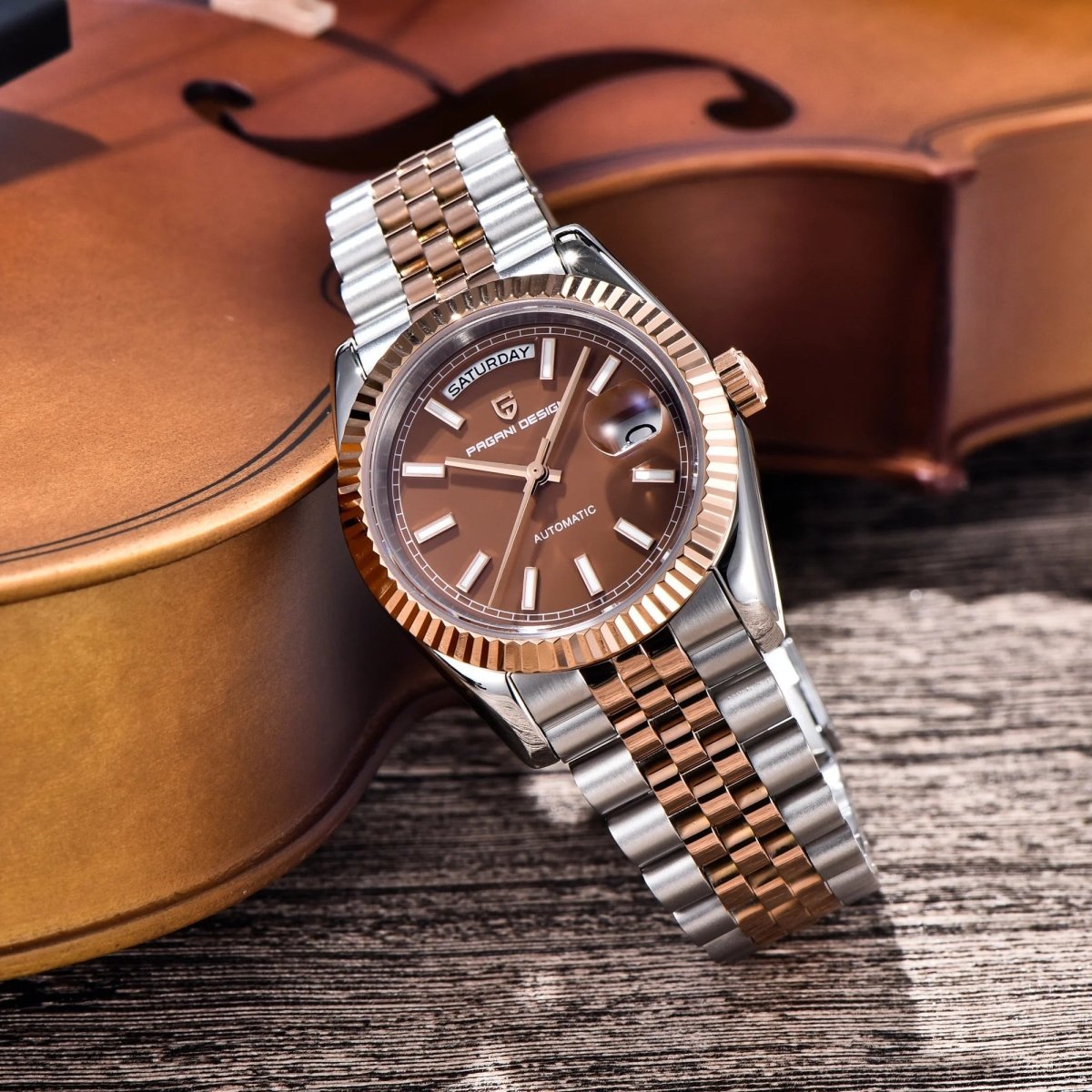 PD-1752 Day-Date 36mm Automatic Watch - Sapphire Crystal & 10 ATM