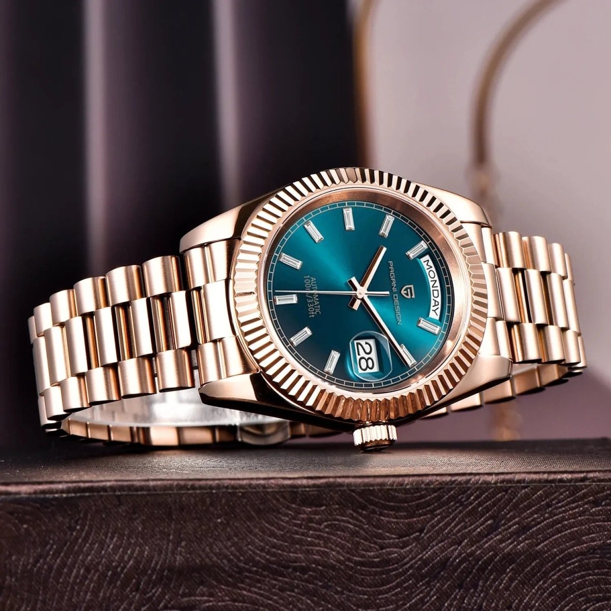 PD-1752 Day-Date 36mm Automatic Watch - Sapphire Crystal & 10 ATM