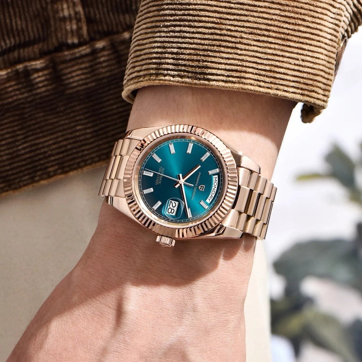 PD-1752 Day-Date 36mm Automatic Watch - Sapphire Crystal & 10 ATM