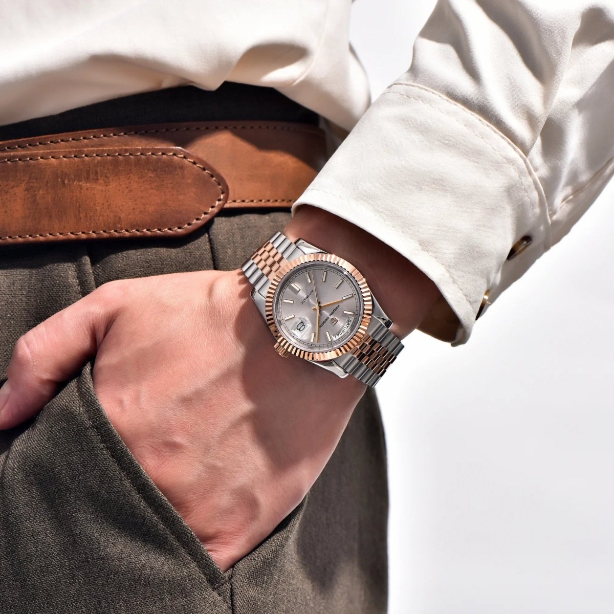 PD-1752 Day-Date 36mm Automatic Watch - Sapphire Crystal & 10 ATM