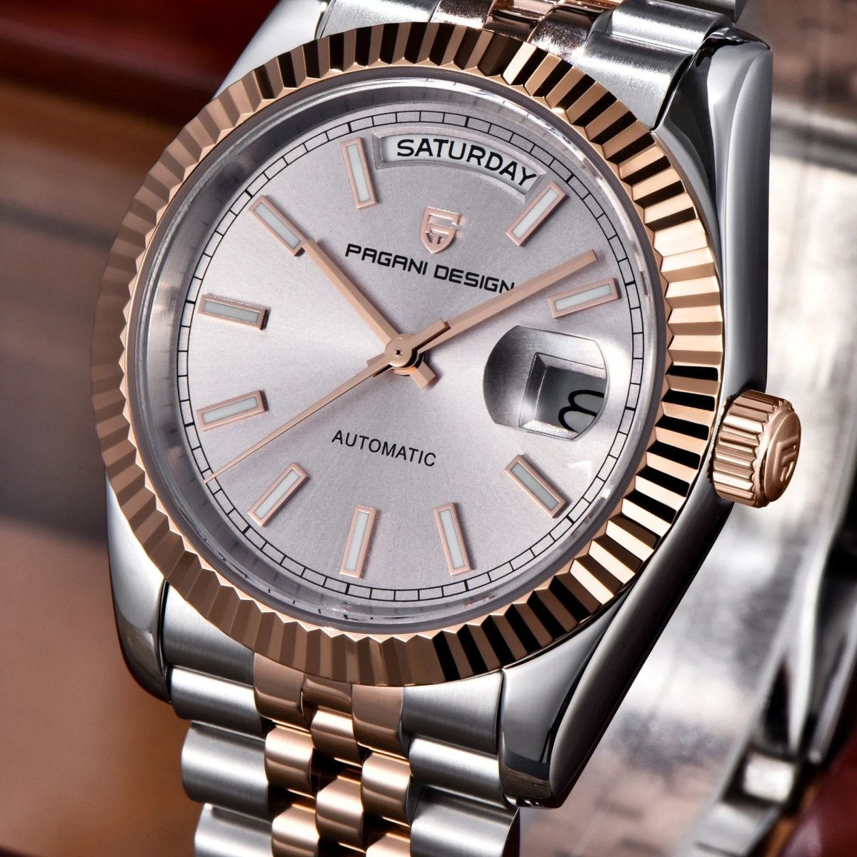 PD-1752 Day-Date 36mm Automatic Watch - Sapphire Crystal & 10 ATM