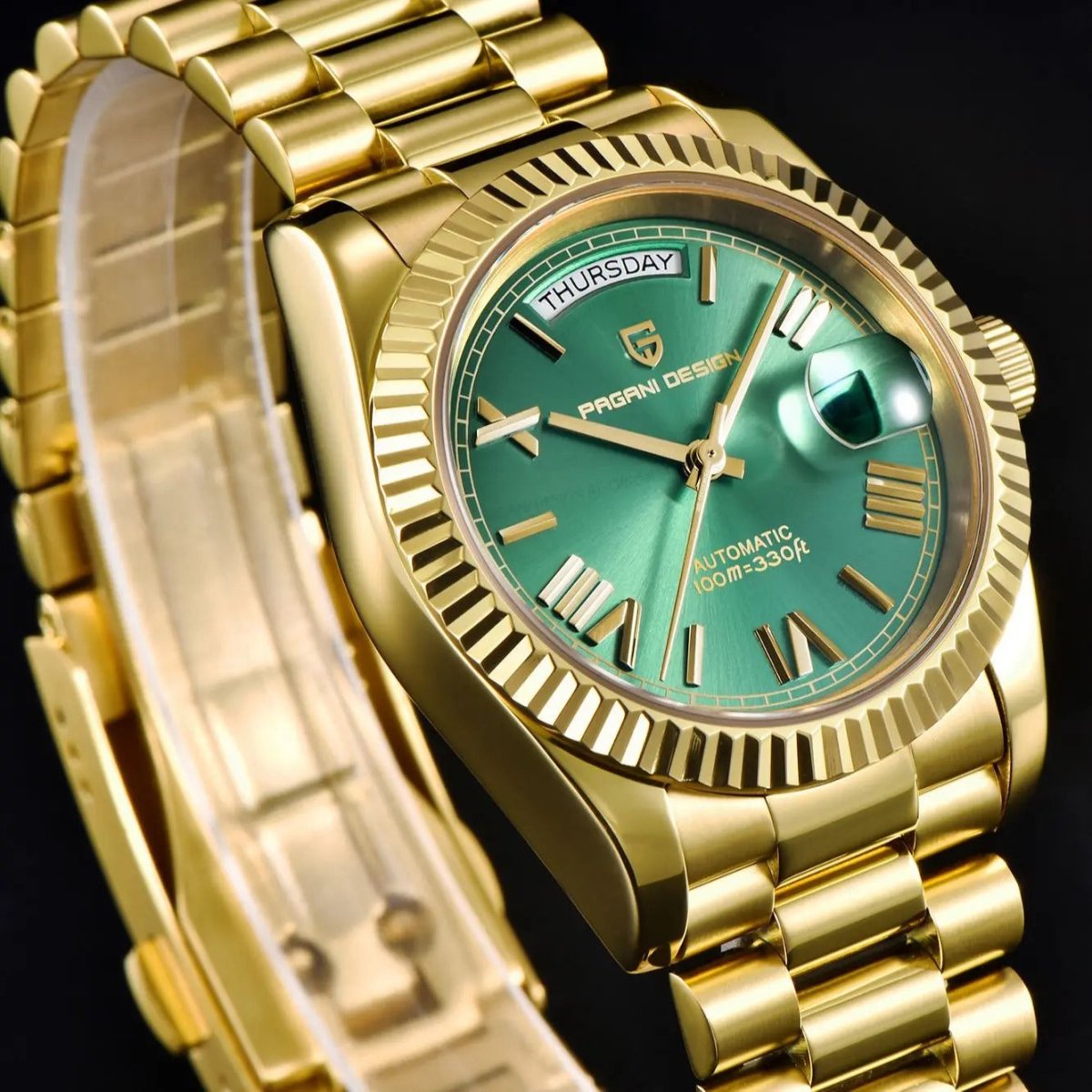 PD-1752 Day-Date 36mm Automatic Watch - Sapphire Crystal & 10 ATM