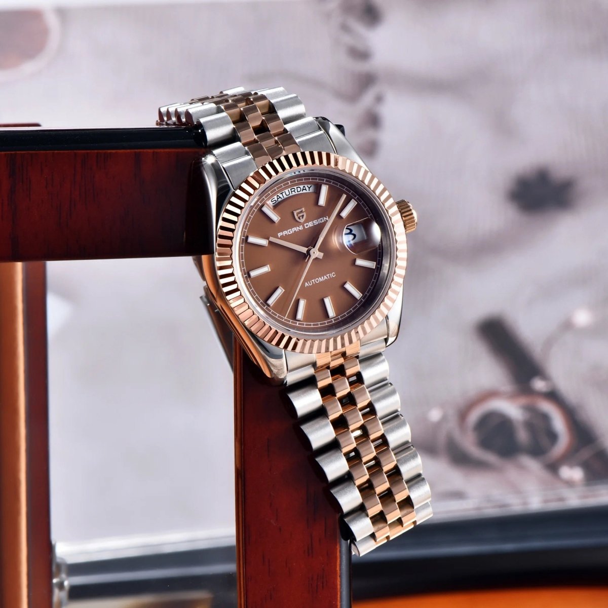 PD-1752 Day-Date 36mm Automatic Watch - Sapphire Crystal & 10 ATM