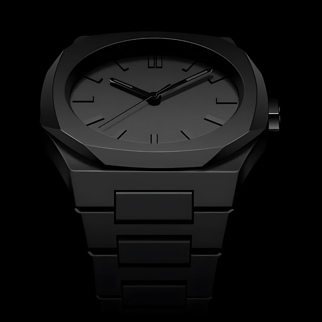 Phantom Black 41mm Stainless Steel Quartz Watch - Premium Design