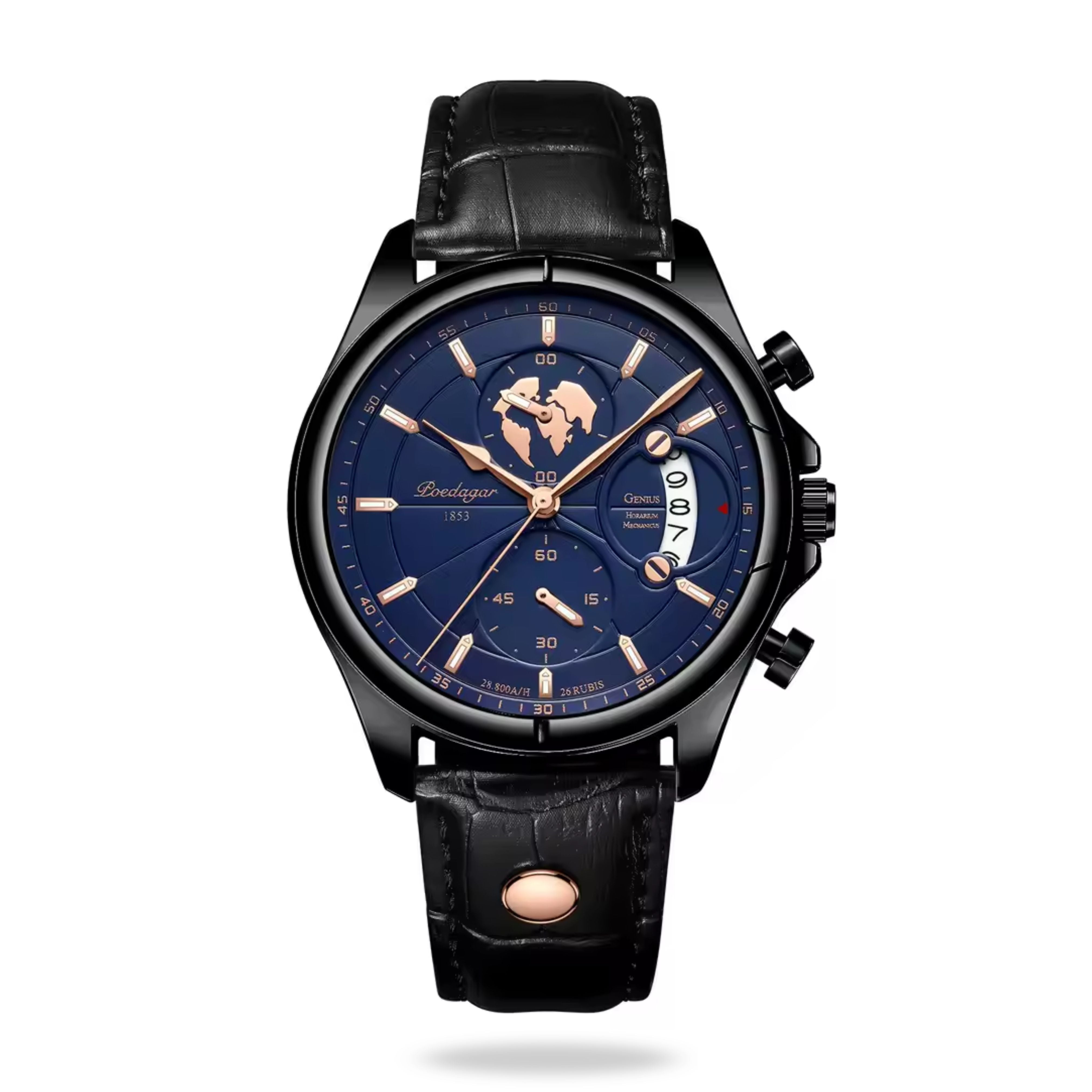 Atlas 42mm Stainless Steel Quartz Watch - Premium Design