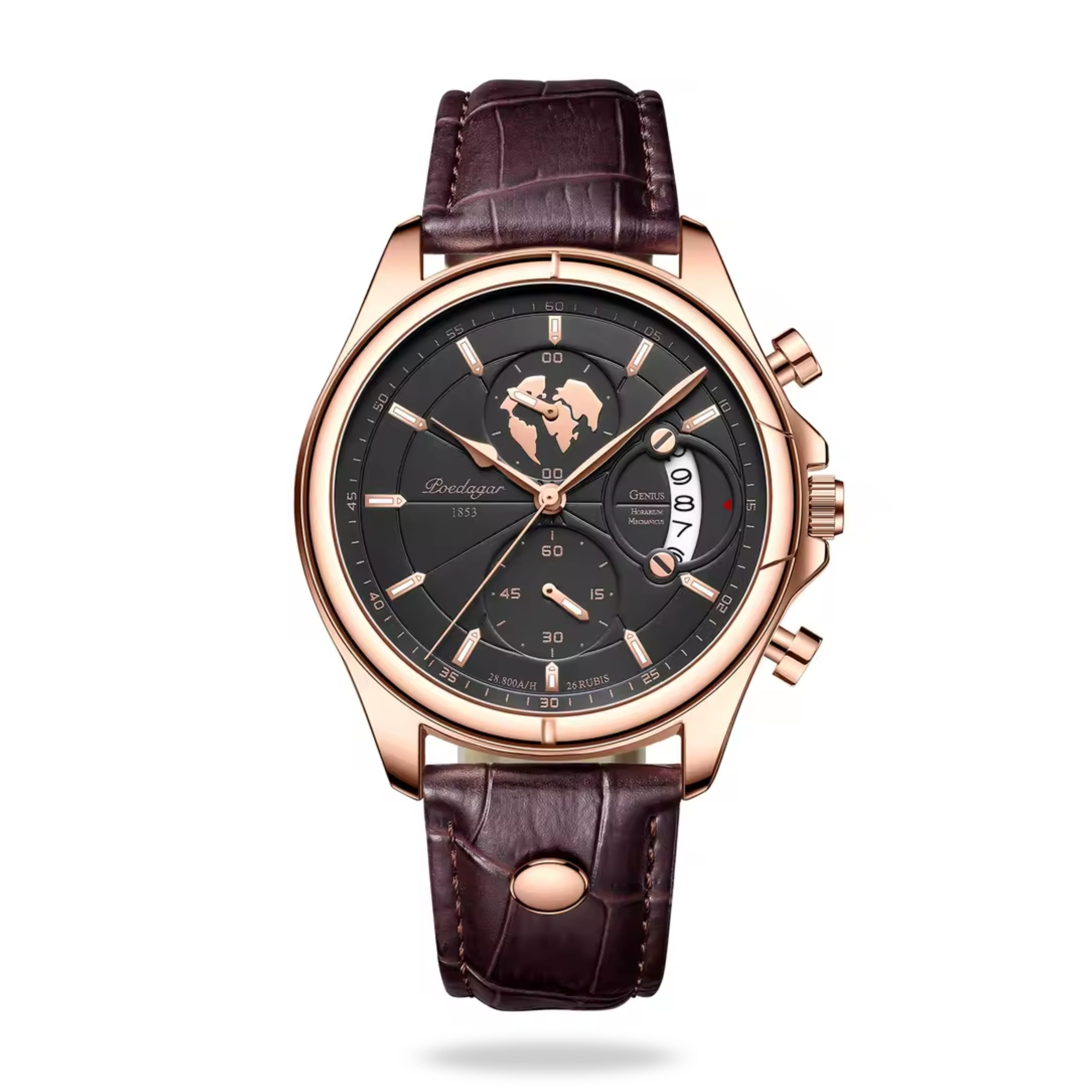 Atlas 42mm Stainless Steel Quartz Watch - Premium Design