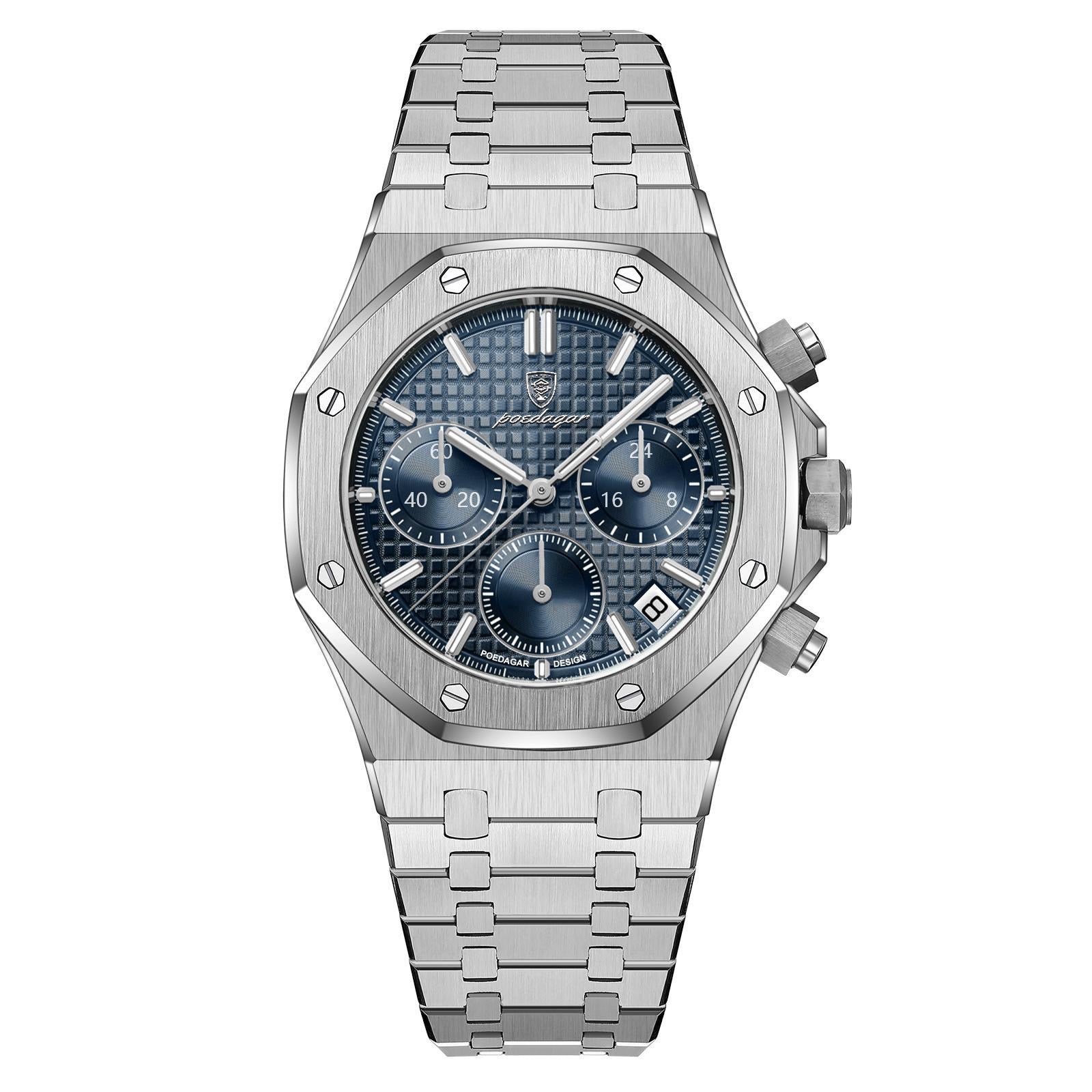 Serenade 42mm Chronograph Watch - Premium Stainless Steel