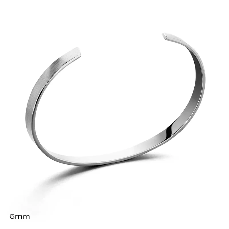 Cuff Bracelet Stainless Steel Men Bold Masculine Style