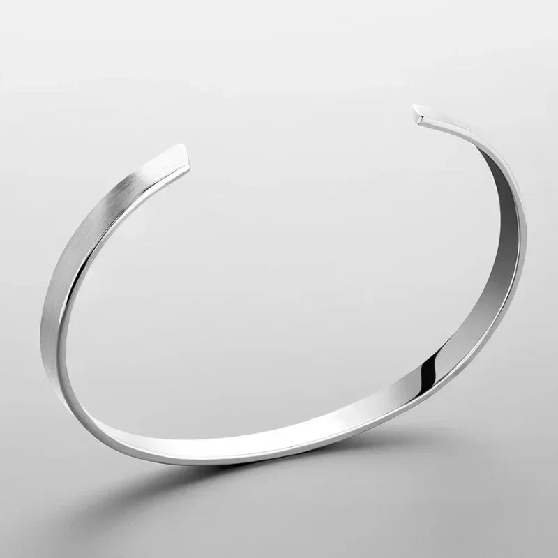 Cuff Bracelet Stainless Steel Men Bold Masculine Style