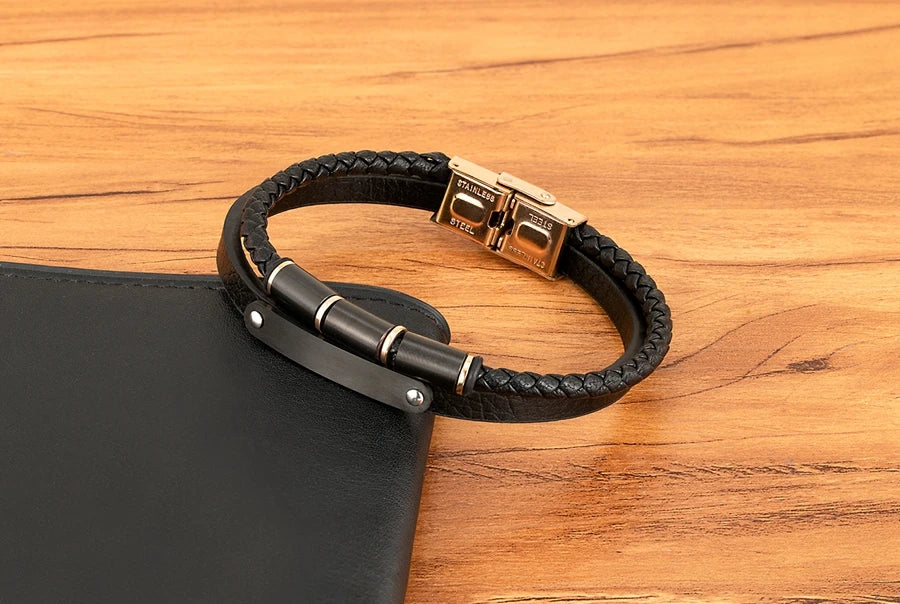 Tickhaus®  Double-Layer Rope Bracelet with Stainless Steel Clasp