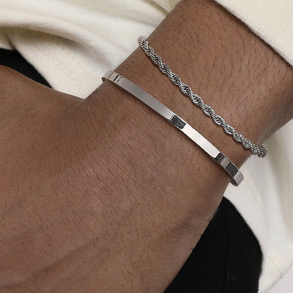 Tickhaus®  Dual Stainless Steel Bracelets Set