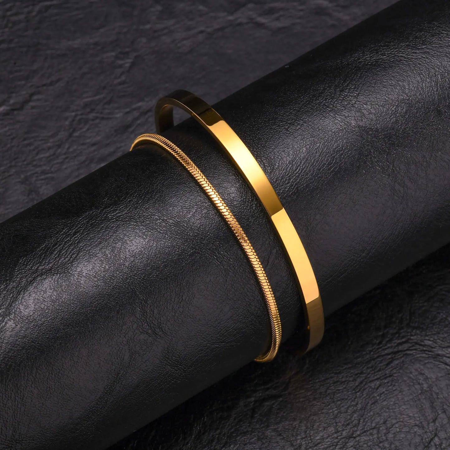 Tickhaus®  Dual Stainless Steel Bracelets Set