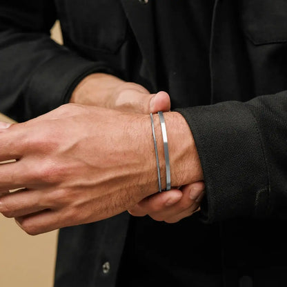 Tickhaus®  Dual Stainless Steel Bracelets Set