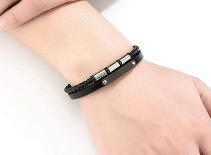 Tickhaus®  Double-Layer Rope Bracelet with Stainless Steel Clasp