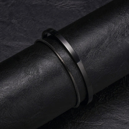 Tickhaus®  Dual Stainless Steel Bracelets Set