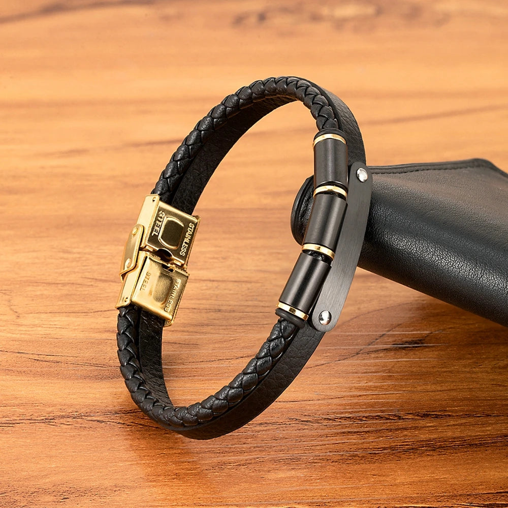 Tickhaus®  Double-Layer Rope Bracelet with Stainless Steel Clasp