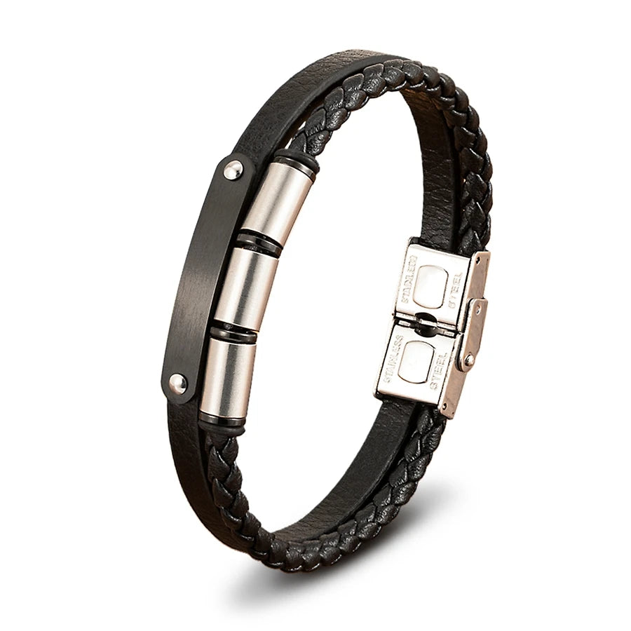 Tickhaus®  Double-Layer Rope Bracelet with Stainless Steel Clasp