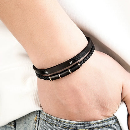 Tickhaus®  Double-Layer Rope Bracelet with Stainless Steel Clasp