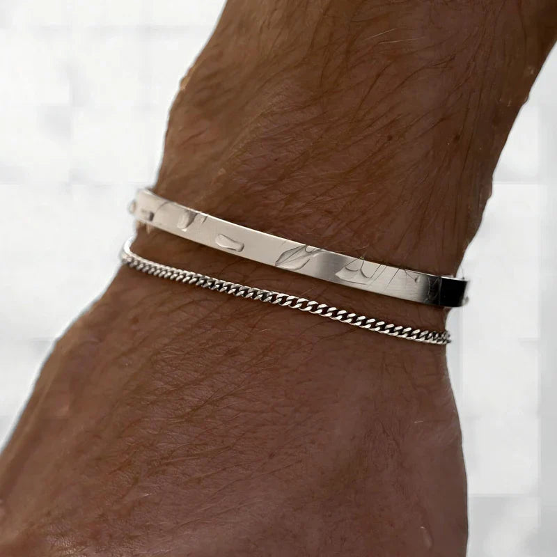 Cuban Chain Bracelet Set Stainless Steel Men Buy 1 Get 2