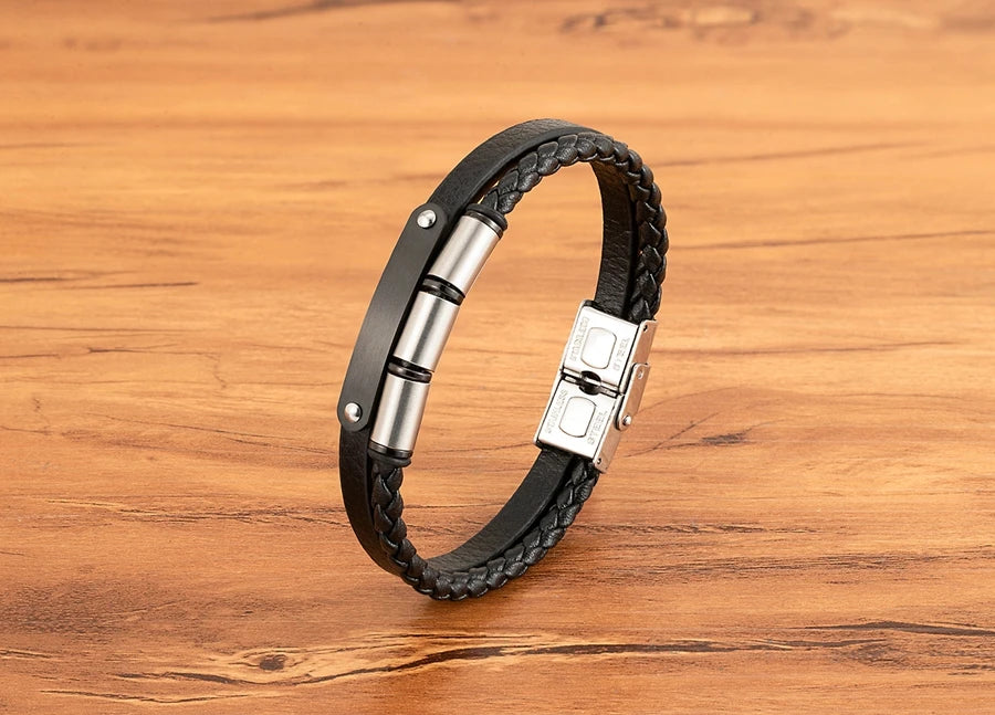Tickhaus®  Double-Layer Rope Bracelet with Stainless Steel Clasp