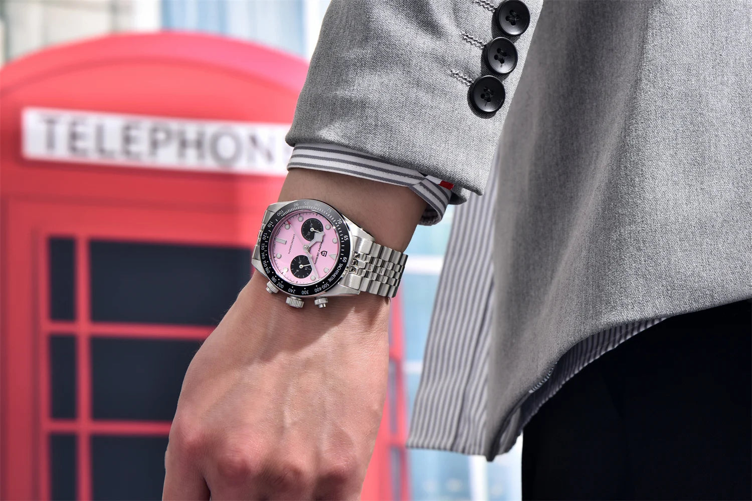 PD-1701 BB Flamingo Chronograph - Sapphire Crystal & 100M Water Resistant