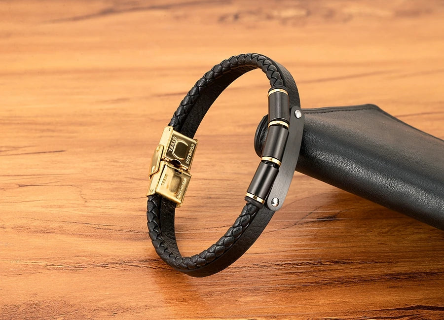Tickhaus®  Double-Layer Rope Bracelet with Stainless Steel Clasp