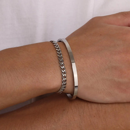 Tickhaus®  Dual Stainless Steel Bracelets Set