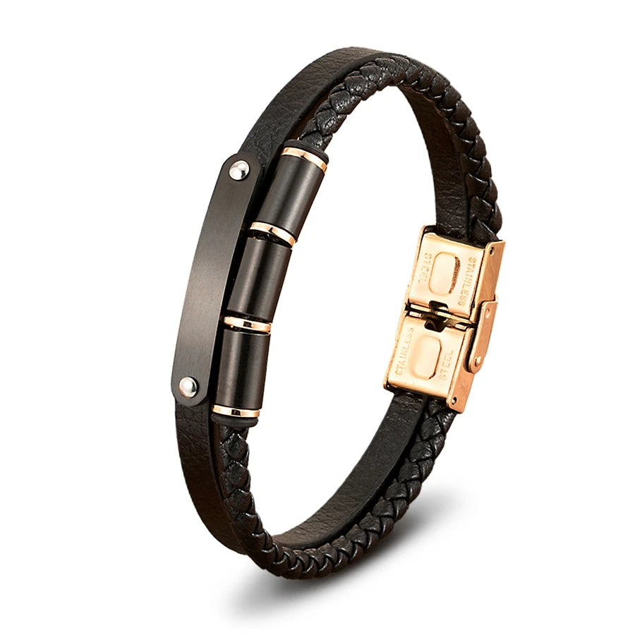 Tickhaus®  Double-Layer Rope Bracelet with Stainless Steel Clasp