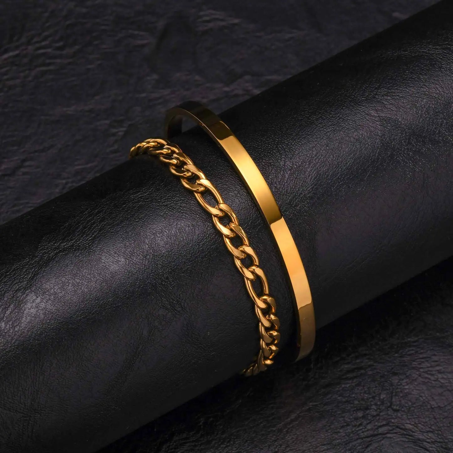 Tickhaus®  Dual Stainless Steel Bracelets Set