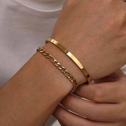 Tickhaus®  Dual Stainless Steel Bracelets Set