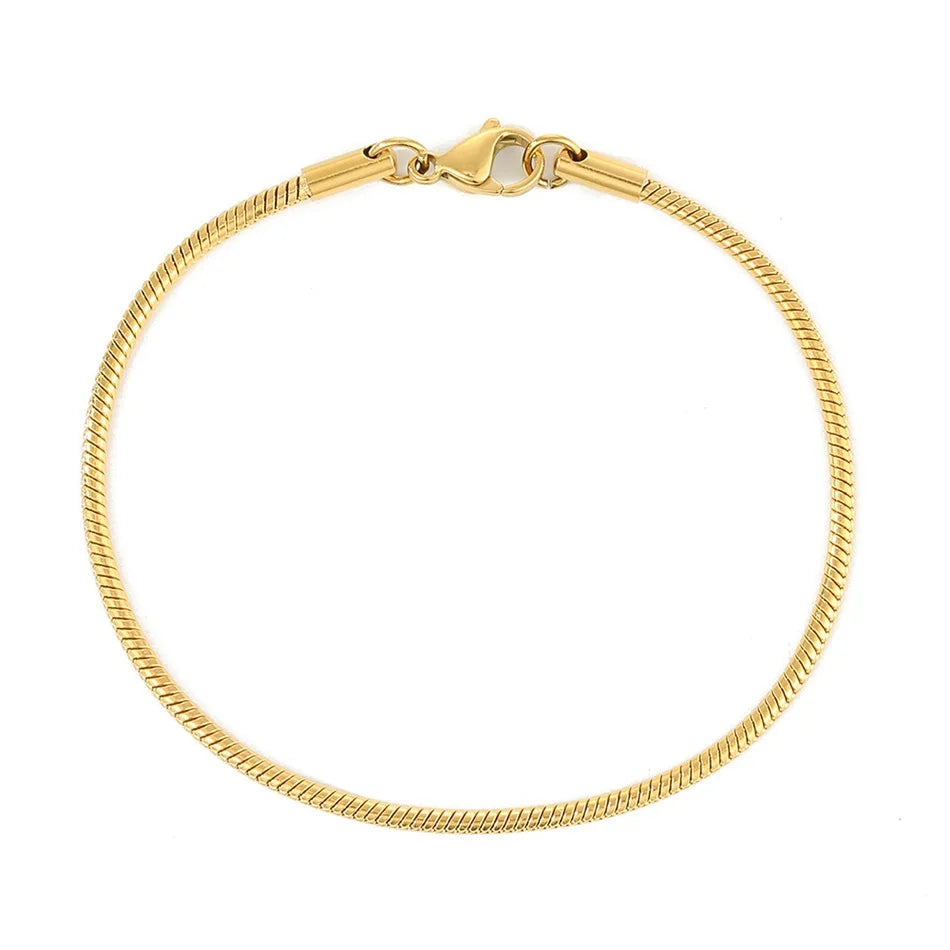 Tickhaus®  Stainless Steel Snake Chain Bracelet