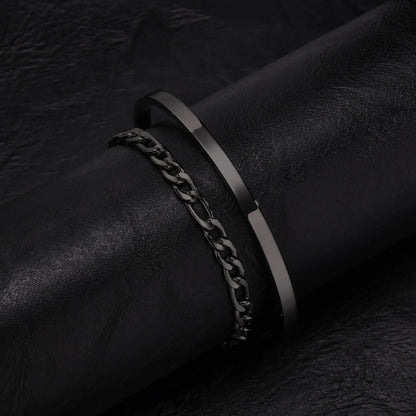 Tickhaus®  Dual Stainless Steel Bracelets Set