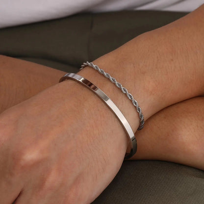 Tickhaus®  Dual Stainless Steel Bracelets Set